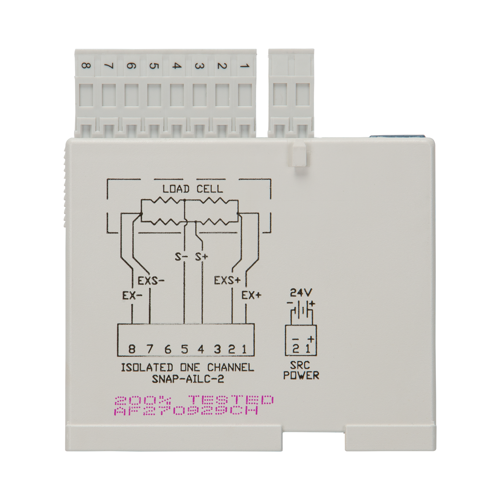 Opto22 - SNAP-AILC-2 - SNAP Load Cell Input Module, 10 VDC 