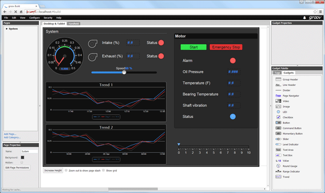 groov View in Build mode: easy HMI development