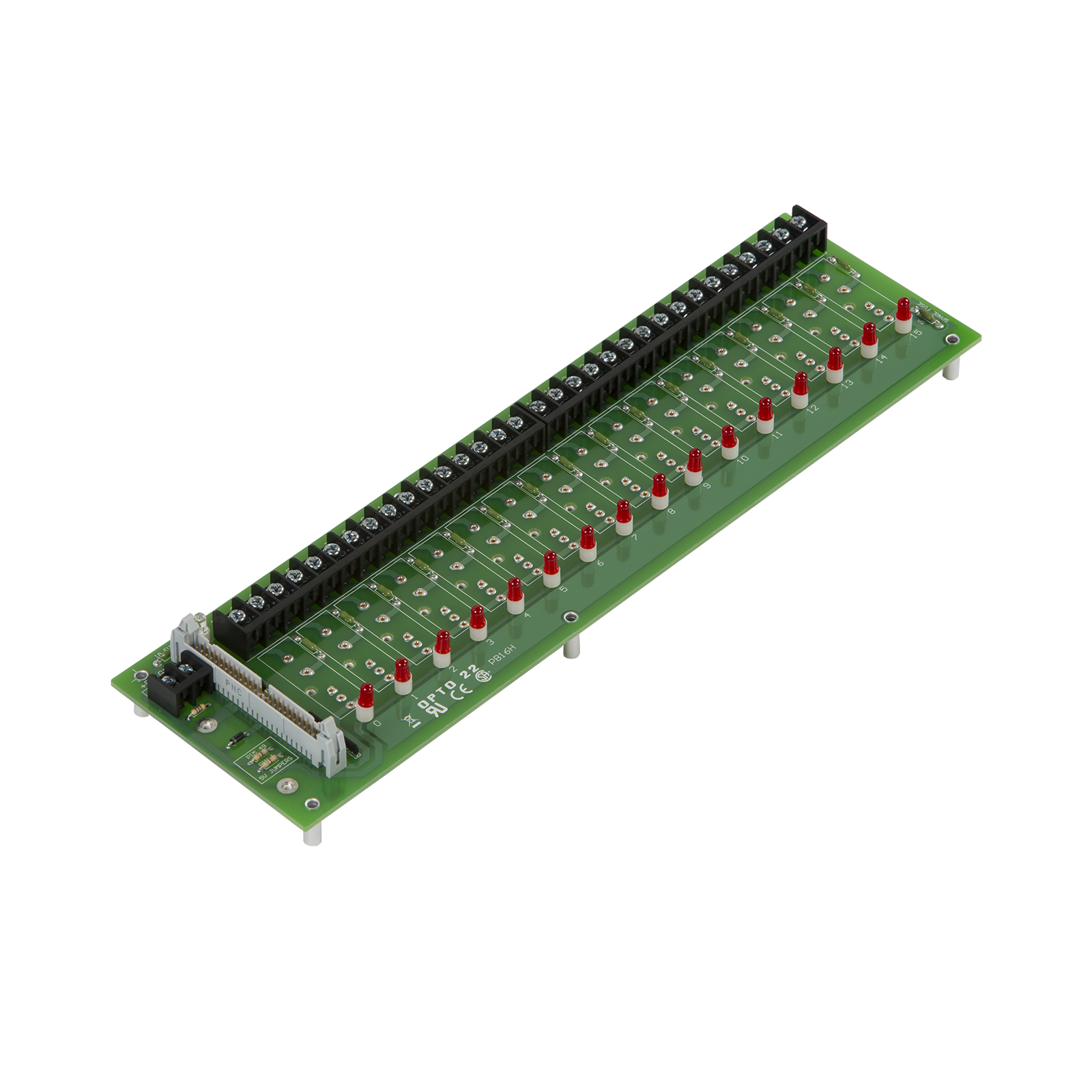 Opto 22 PB16H 16 Channel Rack with Header Connector 
